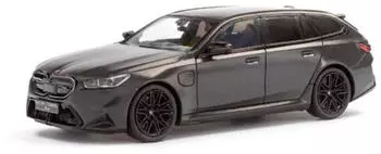 Solido BMW M5 Touring (2024) Sportlicher Performance-Kombi Doppelniere schwarzes Felgendesign Diecast Modellauto Grau 1:43