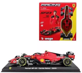 BBurago BOLID F1 Ferrari SF-23 Carlos Sainz 1:24 MODELL ZUM ZUSAMMENBAUEN 18-26852