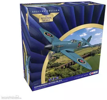 Corgi AA38708 Supermarine Spitfire PR.XIX G-RRGN PS853 Rolls Royce Heritage Hanger Modell aus Druckguss