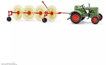 Busch Model 54155 H0 Fendt F 15 Dieselross mit Bautz Spinne BS4