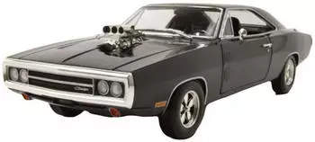 Greenlight Dodge Charger 1970 schwarz mit Blown Engine 1:18
