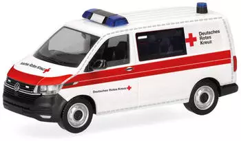 Herpa H0 (1:87) 098960 Volkswagen (VW) T6.1 Halbbus DRK (Deutsches Rotes Kreuz)