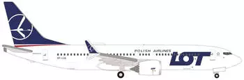 Herpa 539098 - LOT Polish Airlines Boeing 737 Max 8 - SP-LVA