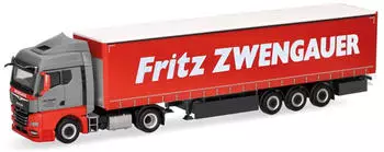 Herpa H0 (1:87) 319911 MAN TGX GM Gardinenplanen-Sattelzug "Zwengauer"