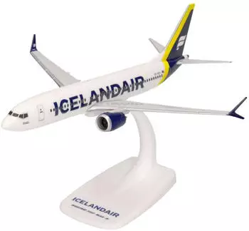 Herpa 614641 Icelandair Boeing 737 Max 8 yellow tail stripe