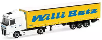 Herpa H0 1:87 320290 DAF XG facelift Gardinenplanen-Sattelzug Willi Betz (Baden-W&uuml;rttemberg/Reutlingen)