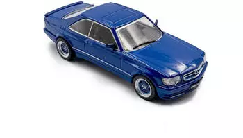Solido Mercedes-Benz 560 SEC AMG 1:43 Modellauto in Linarit Blau Luxus-Coup&eacute; im Miniaturformat Detailliertes Die-Cast Sammlermodell