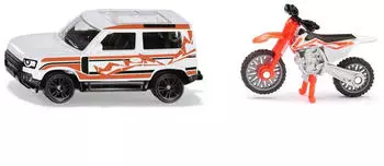 Siku 1114 Land Rover Defender mit KTM Motorrad