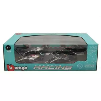 BBurago 1:43 Race Formula F1 4PAC Mercedes-AMG W15 (2024) #44 L. Hamilton #63 G. Russell