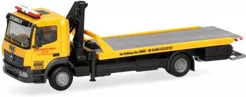Herpa H0 (1:87) 321273 - Mercedes-Benz Atego 13 Plateau-Abschlepp-LKW ADAC/Schlimbach