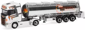 Herpa H0 (1:87) 321037 - Scania CS 20 HD Chromtank-Sattelzug Wittmann Transport (Bayern/Kammerstein)