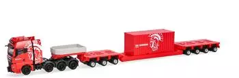 Herpa 320764 1:87 MAN TGX GX Tieflade-Sattelzug mit 20 ft. Container "De Romein Group"