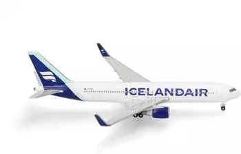 Herpa 539241 Icelandair Boeing 767-300 Borreal Blue Tail Stripe TF-ISN Sv&ouml;rtuborgir
