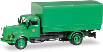 Herpa Mercedes-Benz L 311 Planen-LKW "Polizei Hamburg Toilettenwagen" (308397)