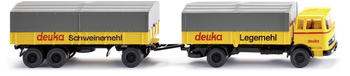Wiking Modellbau Pritschenanhängerzug (MB 1620) "Deuka" (043201)