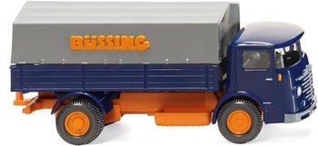 Wiking Pritschen-LKW (Büssing 4500), blau-orange (047601)