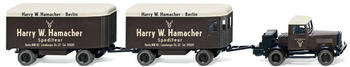 Wiking Modellbau Hanomag ST 100 mit zwei Möbelanhängern, 1:87 (85101)