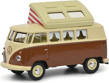 Schuco VW T1 Camper mit offenem Klappdach, beige-braun