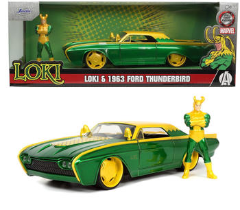 Jada Hollywood Rides Marvel Loki Ford Thunderbird mit Figur (253225026)