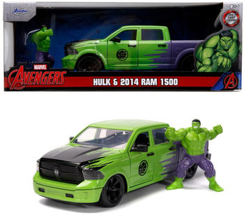Jada Hollywood Rides Marvel Hulk 2014 Ram 1500 mit Figur (253225029)