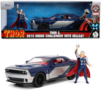 Jada Hollywood Rides Marvel Thor 2015 Dodge Challenger mit Figur (253225032)