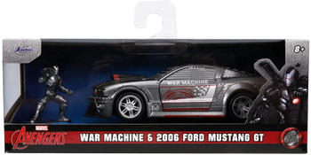 Jada Hollywood Rides Marvel War Machine 2006 Ford Mustang mit Figur (253223015)