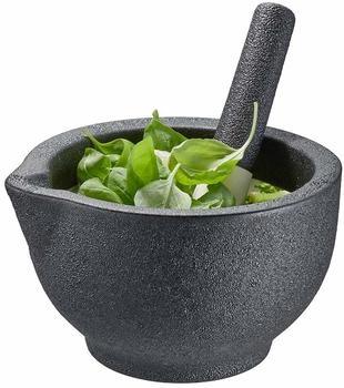 GEFU Mörser Grino aus Porzellan schwarz-weiß/grau, Ø 13,5 cm (35323)