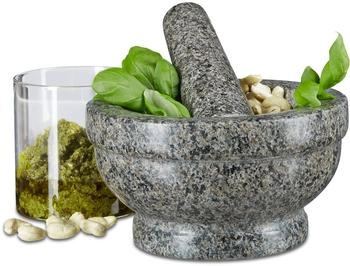 Relaxdays Granit M&ouml;rser mit St&ouml;&szlig;el 17 cm (10021526)