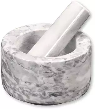 Kesper M&ouml;rser mit St&ouml;&szlig;el Marmor wei&szlig; &Oslash;13cm (71505)