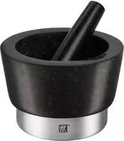 Zwilling M&ouml;rser Spices 39500-024, mit St&ouml;&szlig;el, 15 cm Durchmesser, schwarz, Granit