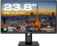 JAPANNEXT Monitor 23,8 IPS Full HD (1920x1080) - HDR - USB-C-Ladefunktion (65W)