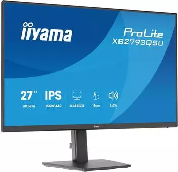 iiyama ProLite XB2793QSU-B1 – iiyama ProLite XB2793QSU-B1 verbindet WQHD-Schärfe mit durchdachter Ergonomie
