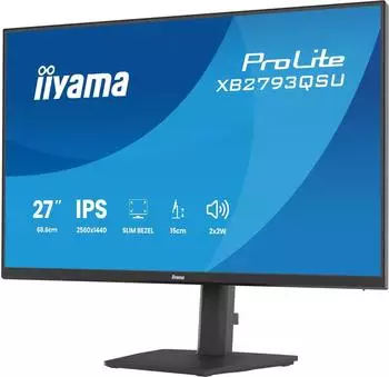 iiyama ProLite XB2793QSU-B1 – Vielseitige Anpassung für stundenlanges Arbeiten ohne Verspannungen