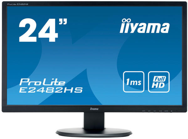 Iiyama ProLite E2482HS-B1 24Zoll Full HD LED Matt Flach Schwarz