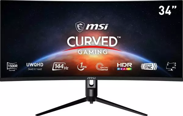 MSI Optix MAG342CQR Gaming-Monitor gebogen 34 Zoll, Display 21:9