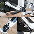 HJH Office Monitorhalterung 2-Arm 15 - 27 Zoll VM-MG2 Alu Weiß/Schwarz mit Gasfeder pro Arm bis 8kg belastbar 802020