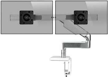 HumanScale M8.1 Dual Monitorhalter für USM Tisch gerade weiß (M81UWE2W) - M81UWE2W