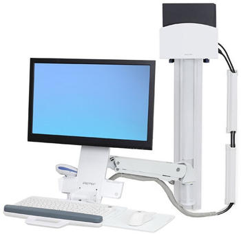 Ergotron StyleView Sit-Stand Combo System Weiss
