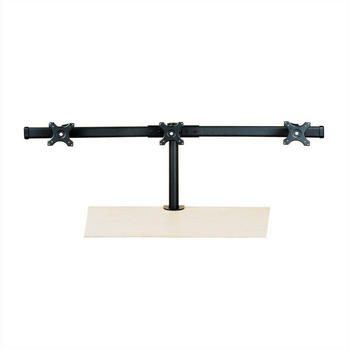 Value LCD-Triple-Arm Tr&auml;gerstange schwarz Tischmontage h&ouml;henverstellbar Vesa75/100