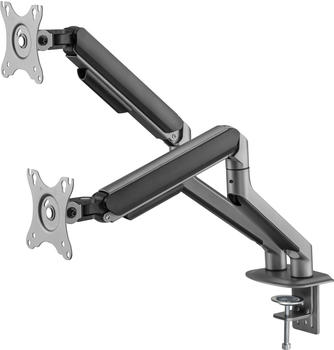 Gembird MA-DA2-05 mounting kit - adjustable arm - for 2 flat panels - space grey