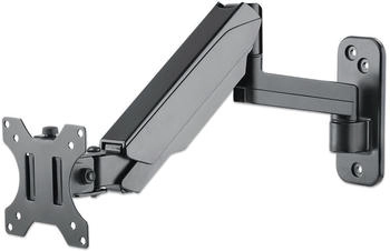 Manhattan 461610 Universal-Wandhalterung mit Gasdruckfeder f&uuml;r einen Monitor Halterungsarm mit Gasdruckfeder und Kugelgelenk geeignet f&uuml;r einen Monitor von 17" bis 32"* und bis zu 8 kg schwarz