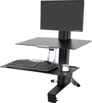Ergotron desk stand WORKFIT-S Single LD adjustable 24 inch VESA + (24") Monitor Halterung Schwarz