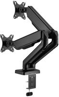 LogiLink Monitorhalterung 17-32'' 2-fach,9kg/Arm,450mm/Alu/schwarz