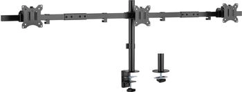 InLine Tischhalterung für 3x LCD-/LED-Display bis 81cm (32") max. 7kg schwarz (Esstisch 32") Monitor Halterung Schwarz