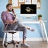 Relaxdays 10027844-536 Glas/Metall Breite: 70 cm für 2 Monitore