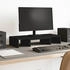 vidaXL Schreibtischaufsatz Verstellbar Unterbau Bildschirm Laptop Ständer Tisch Erhöhung für PC Monitor Drucker Schwarz Holzwerkstoff
