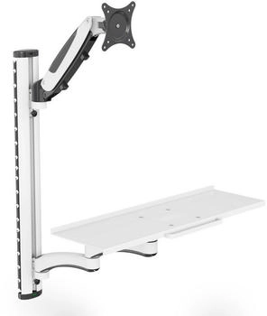 Digitus Monitor-Halterung & Tastaturablage - Wandmontage - für Bildschhirme bis 32 Zoll - VESA 75x75 100x100 - Gasdruckfeder & Schwenkarm je 8kg Traglast- weiß/schwarz Digitus Monitor-Halterung & Tastaturablage - Wandmontage - für Bildschhirme bis 32 Zoll - VESA 75x75 100x100 - Gasdruckfeder & Schwenkarm je 8kg Traglast- weiß/schwarz
