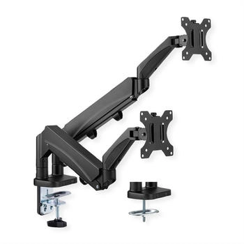 Value LCD-Doppelarm Tischmontage Platzsparend Springfeder 6 Gelenke