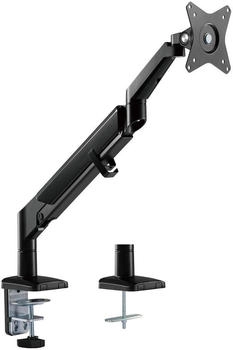 Ergo Office ER-405B Monitorhalterung mit Gasfeder Tischhalterung H&ouml;henverstellbar Schwenkbar Neigbar Drehbar 13"-32" bis 9kg VESA 75x75 100x100 (Schwarz)