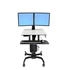 Ergotron Workfit-C Sitz und Steh Rollwagen für Dual Monitore